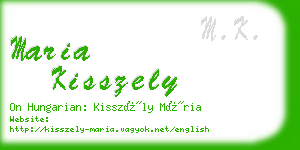 maria kisszely business card